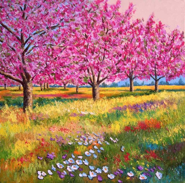 Quand vient le printemps Peinture 